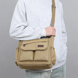 Men's Crossbody Bag, Multi Pocket Design - Large Capacity Shoulder Bag - Outdoor Essentials, Functional Storage, City Commuters