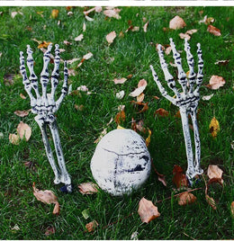 Halloween Decorations Scary Props Realistic Skeleton Skull & Hands Halloween Home Decor Yard Prank Festivals Party Supplies