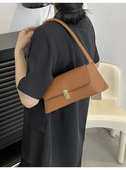 Women's Shoulder Handbag – Solid Color Hand
