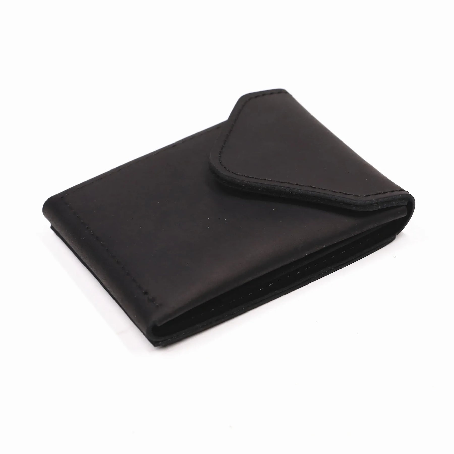 Genuine Leather Wallet For Men Male Real Cowhide Short Slim Minimalist Men's Cash Wallet Credit Card Holder With Flap Closure