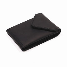 Genuine Leather Wallet For Men Male Real Cowhide Short Slim Minimalist Men's Cash Wallet Credit Card Holder With Flap Closure