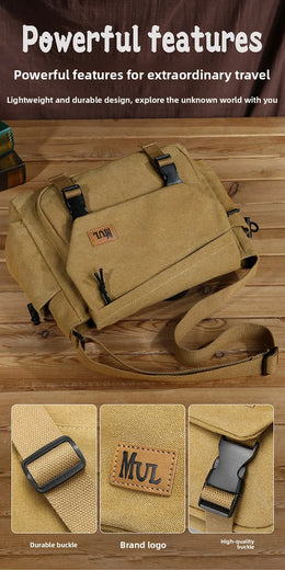 Men's Casual Crossbody Bag Large Capacity Single Shoulder Bag Commuter Mailman Bag Lightweight Leisure Backpack for Business