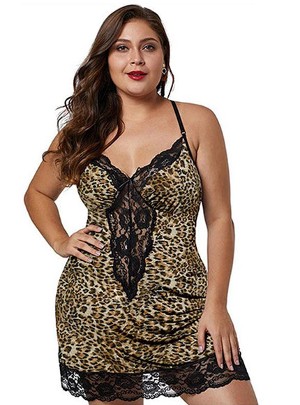 Women Spaghetti Straps Nightgowns Lace Sexy Sleepdress Plus Size Nightdress Satin Lingerie Sets Women's Pajamas Home Clothes