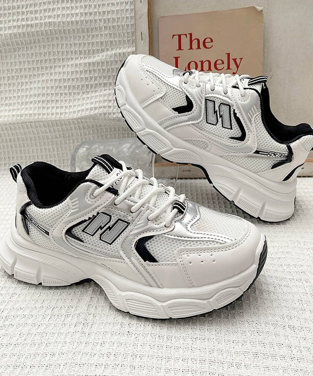 New Spring Autumn Women's Jogging Sneakers Fashion Casual White Breathable Tennis Low Top Vulcanized Shoes Outdoor Trainers