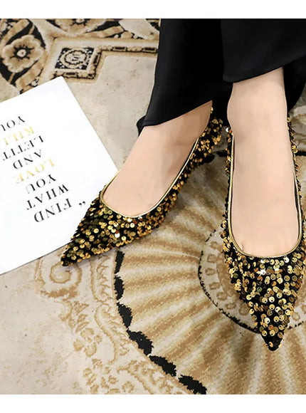 2024 Version Fashion Style Sequin Women's Shoes Shallow