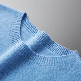 100% Merino Wool Sweater Man O-neck Basic Wool Pullover Autumn Winter Long Sleeve Soft Warm Jumper Smart Casual Knit Popular Top