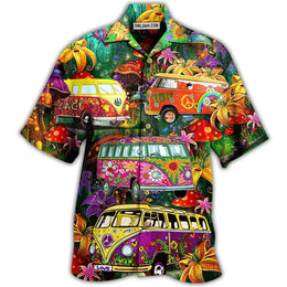 Hawaiian Men Shirt 3D Car Print Short Sleeve Blouse Summer Beach Vacation single Breasted Fashion Lapel Men's Clothing