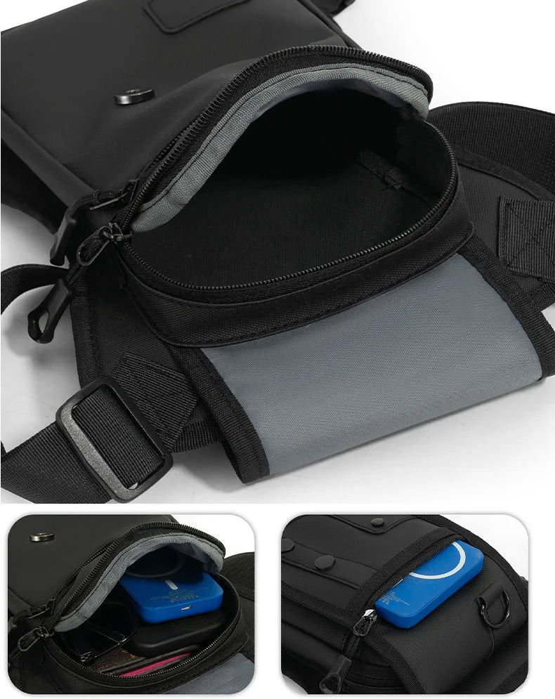 Men's Waist Bag Leg Bag Utility Belt Pack Pouch Male Hip Motorcycle Riding Leggings Thigh Bags Fanny Pack Cycling Shoulder Bag