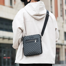 New Crossbody Bag for Men Bags Casual Man Messenger Bag Fashion Male Bag PU Leather Designer Sling Pack Shoulder Bag