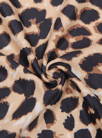 Plus Size Women Pajama Hot Wild Leopard Long Robe Nightgowns Erotic Sleepwear Sexy Adult  Night Dress Lingerie M-5XL