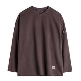 Maden Men's V-Neck T-Shirt Long Sleeve Pullover Solid Color Casual Basic Base Layer For Spring Autumn Soft Breathable Top