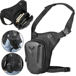 Motorcycle Bag Men Motorbike Leg Side Bag EVA Hard Shell Male Phone Waist Pack Motorcycle Drop Leg Bag Fanny Pack Bum Bags