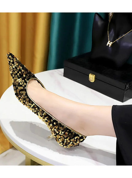 2024 Version Fashion Style Sequin Women's Shoes Shallow
