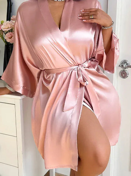 Large Size 3XL 4XL 5XL Women Robe Loungewear