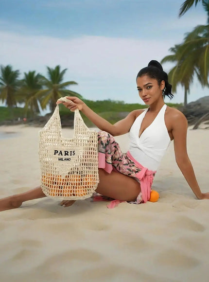 Hot-selling Hand-woven Women's Handbag – Letter Embroidery