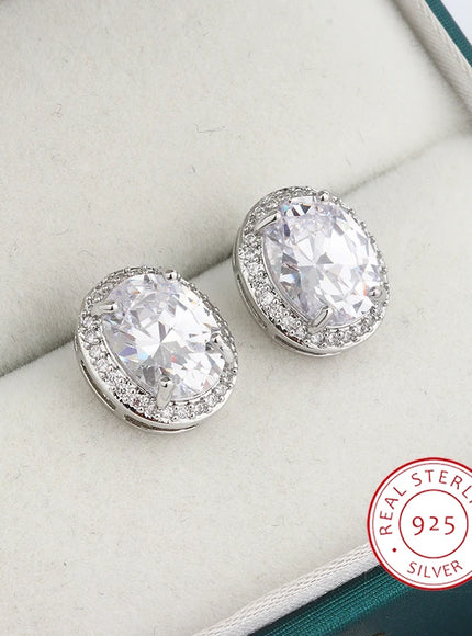KissIcon Classic Shiny Zircon Earrings For Women - Dazzle