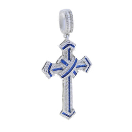 2025 New Cross Pendant for Men Women Full Iced Out Cubic Zircon Hip Hop Necklace Link Chain Fashion Rock Jewelry