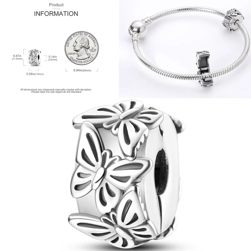 925 Sterling Silver Tree of Life Bead Luminous Firefly Dangle Butterfly Charms Fit Original Bracelet DIY Jewelry Gift for Women