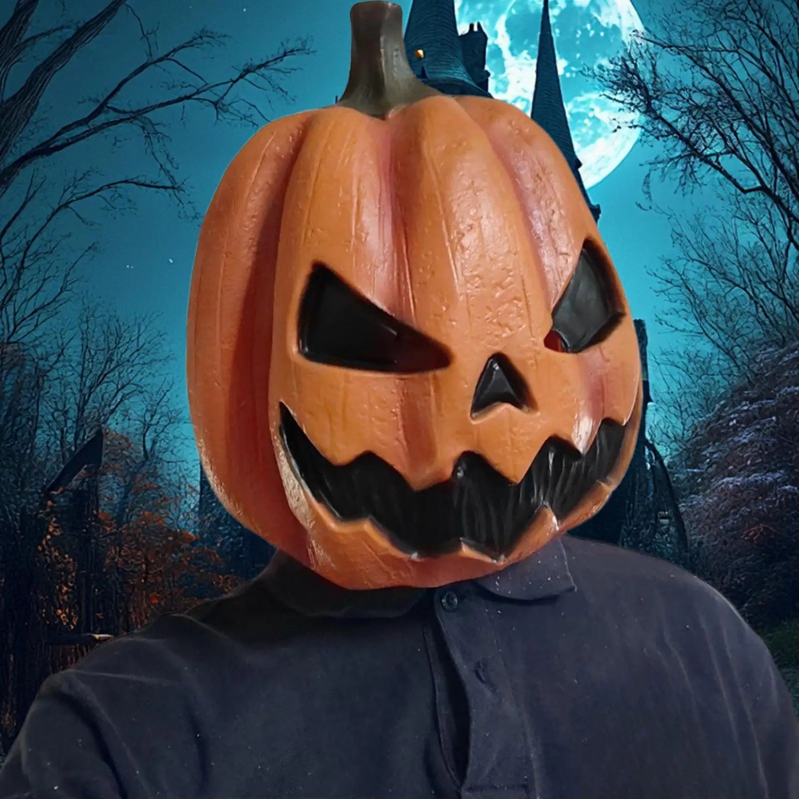 Creepy Party  Scary Halloween Costumes Pumpkin Head Cover Creepy Cosplay  Headdress For Party And Trick Prop  Adult Party Mask