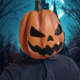 Creepy Party  Scary Halloween Costumes Pumpkin Head Cover Creepy Cosplay  Headdress For Party And Trick Prop  Adult Party Mask