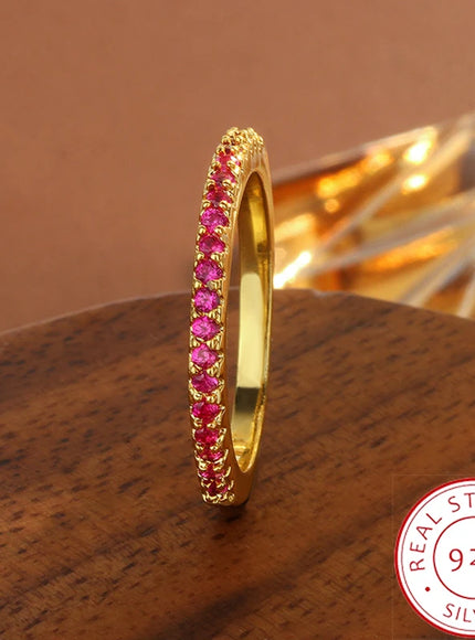 KissIcon 18K Gold Plated Rose Pink Ring Minimalist