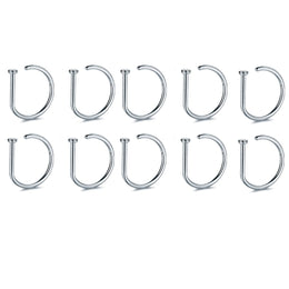 Fake Nose Ring Hoop Lip Labret Ring for Women Non Pierce Hoop Nose Ring  Septum Hoop  Ring Tragus Rook Ring Non Piercing Jewelry