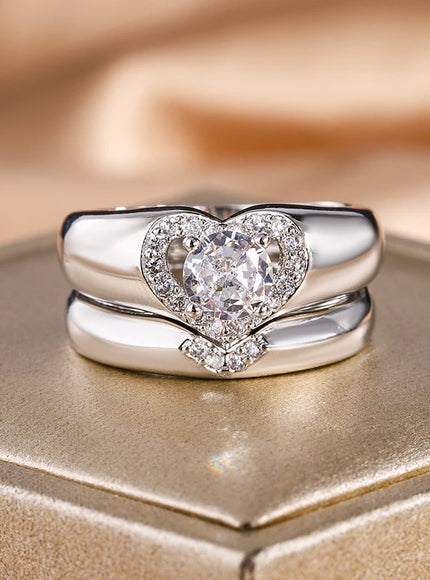 KissIcon S925 Silver Zircon Ring For Women Engagement Gift