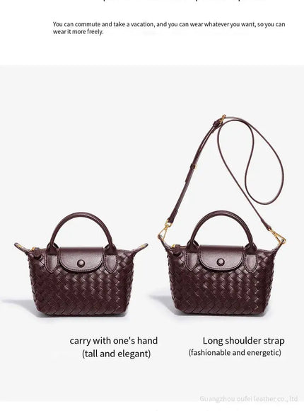 Woven Small Jiaozi Texture Popular Advanced Shoulder