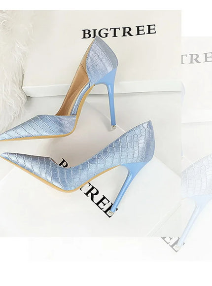 Fashion Suede Black Women Simple Pumps Wine Glasses