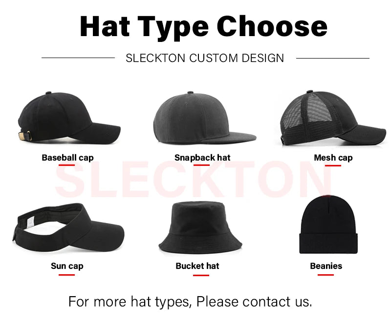 SLECKTON Custom Logo Retro Baseball Cap for Men and Women DIY Design Letter Embroidery Hat Customize Cap Graphic Print Wholesale