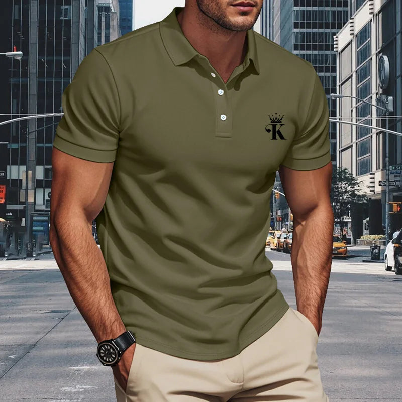 Men Polo Shirt Short Sleeve Breathable Soft Regular Fit Casual Business Golf Summer Daily Work Outdoor Lightweight Basic Tops