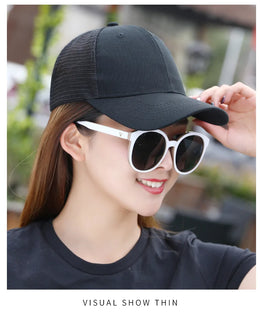 Professional Custom Logo Printing Embroidery Design Mesh Cap Sunscreen Sun Visor Cap Casual Versatile Sun Hat Men Women Hats