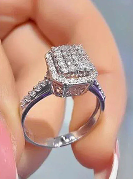 Kissicon Ne'w Bling Wedding Ring – Square