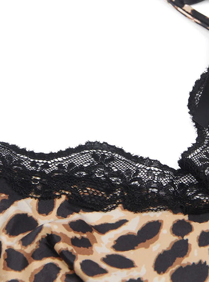 Plus Size Women Pajama Hot Wild Leopard Long Robe Nightgowns Erotic Sleepwear Sexy Adult  Night Dress Lingerie M-5XL