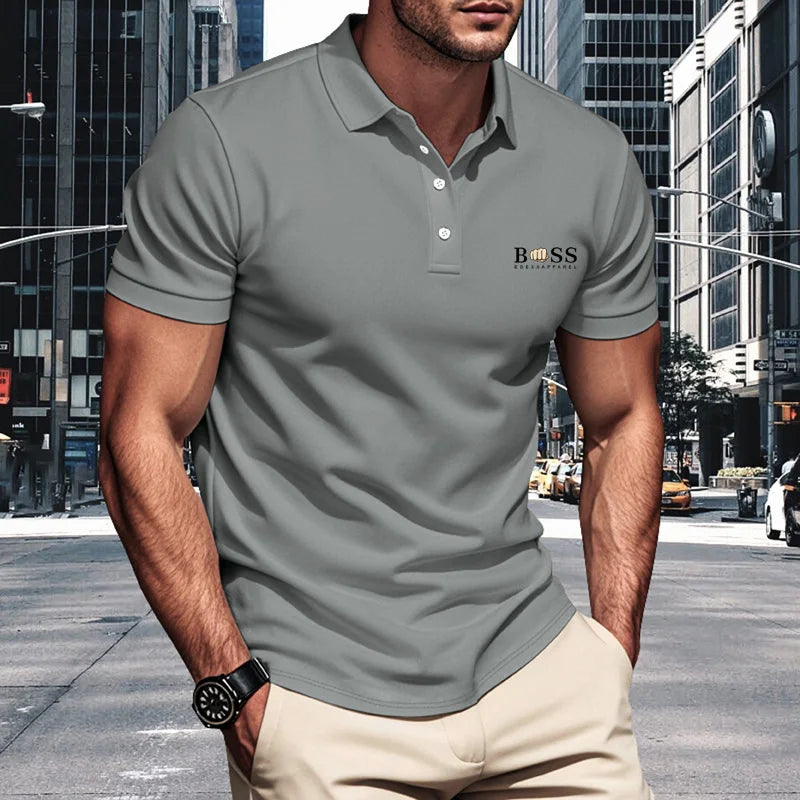 Men Polo Shirt Short Sleeve Breathable Soft Regular Fit Casual Business Golf Summer Daily Work Outdoor Lightweight Basic Tops