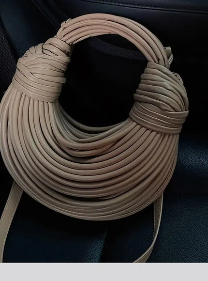 Handbags In Gold Designer Brand Handwoven Noodle