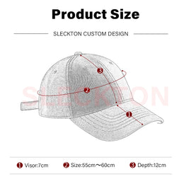 SLECKTON Custom Logo Retro Baseball Cap for Men and Women DIY Design Letter Embroidery Hat Customize Cap Graphic Print Wholesale
