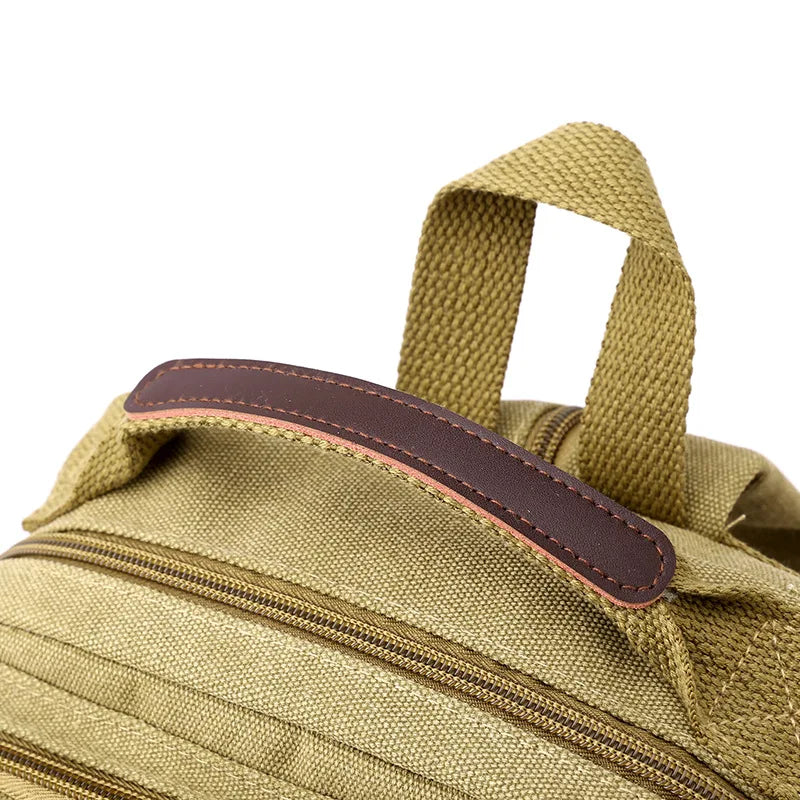 Small Mens Backpack Canvas Casual Backpacks for Men 2025 Mini Male School Bag Rucksack Man Multi-function Crossbody Bag Travel