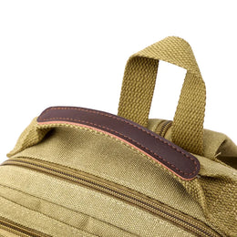 Small Mens Backpack Canvas Casual Backpacks for Men 2025 Mini Male School Bag Rucksack Man Multi-function Crossbody Bag Travel