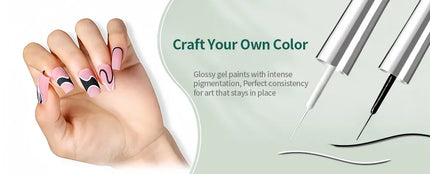 Kiss Icon Nailpop Gel Liner Polish 8ml Colors