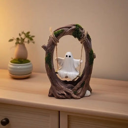 Halloween Themed Halloween Swing Ghost Ornament Handicraft Model Spooky Ghosts Decor Funny Collectible