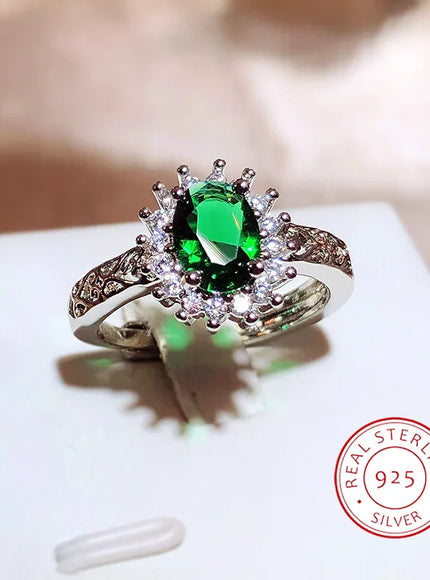 Exquisite 925 Silver Plated Ring for Women's Party Jewelry Shiny AAAA Zircon Ring Wedding Bridal Jewelry Engagement Ring