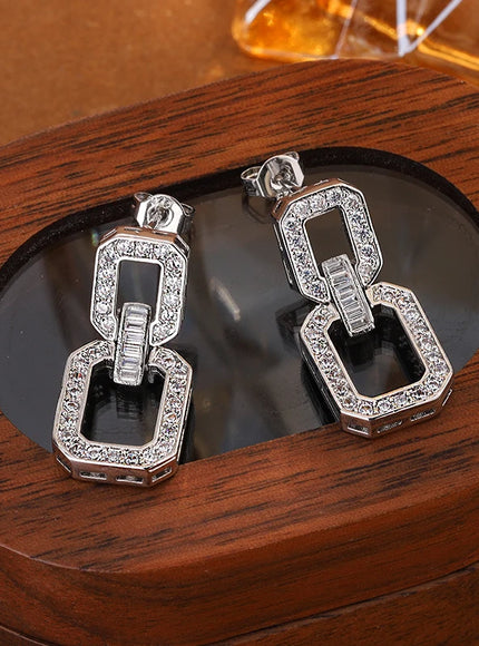 KissIcon Exquisite White Zircon Earrings - Wedding Gift