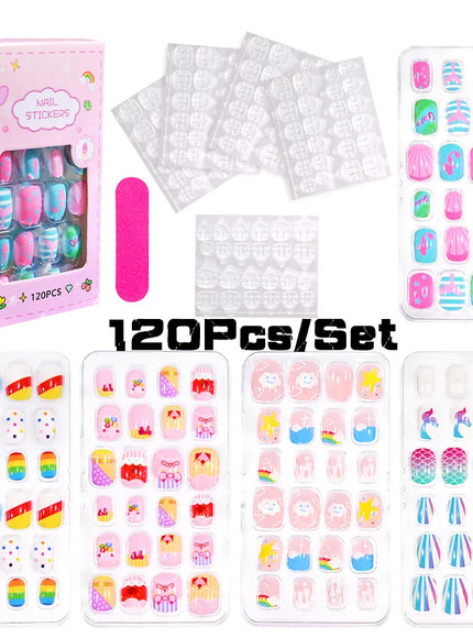 💋 Kawaii Kids False Nails Set - Self-Adhesive