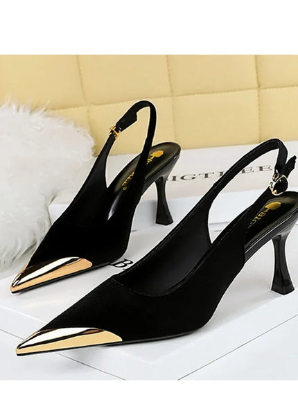 Elegant Women Green High Heel Velvet Pumps Wedding