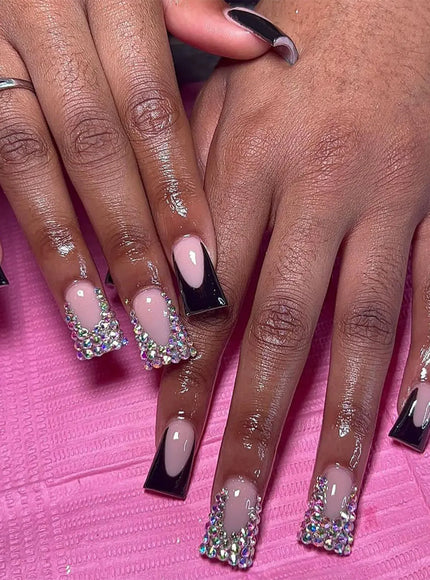 KissIcon Duckbill Pink Leopard Fake Nails Full Cover