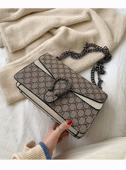 Dionysus Women's Print Shoulder Slung Bags Chain Bag