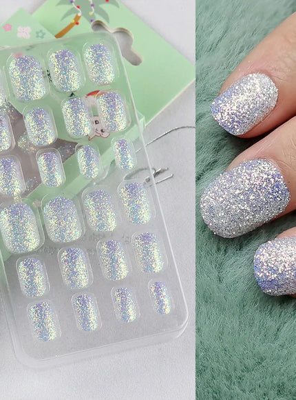 Kiss Icon Kids Press On Nails Preglue Glitter