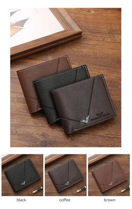 Slim Leather Wallet for Men RFID Blocking Bifold Front Pocket Wallet Minimalist Credit Card Holder Cash Money Clip