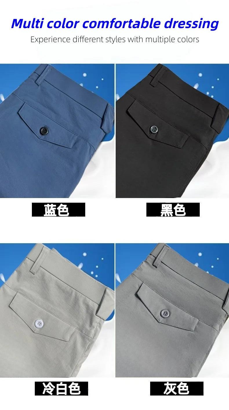Men's Golf Pants, Summer Sweat-Absorbing Breathable Golf Trousers
